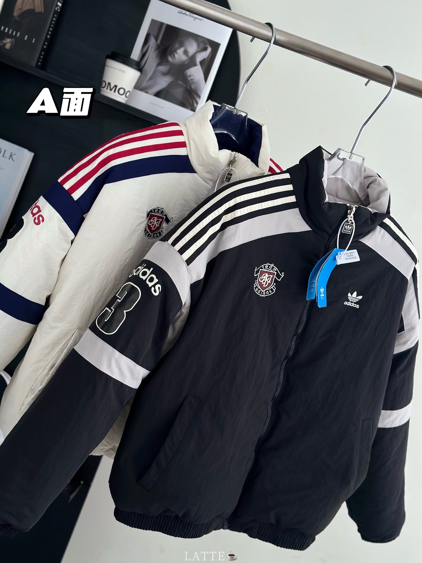 阿迪宽松保暖双面穿运动棉服 8