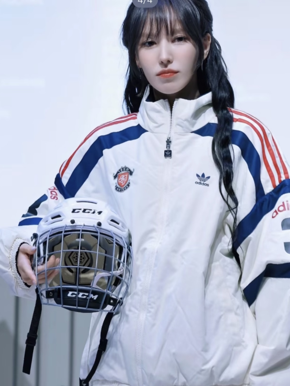 阿迪宽松保暖双面穿运动棉服 4