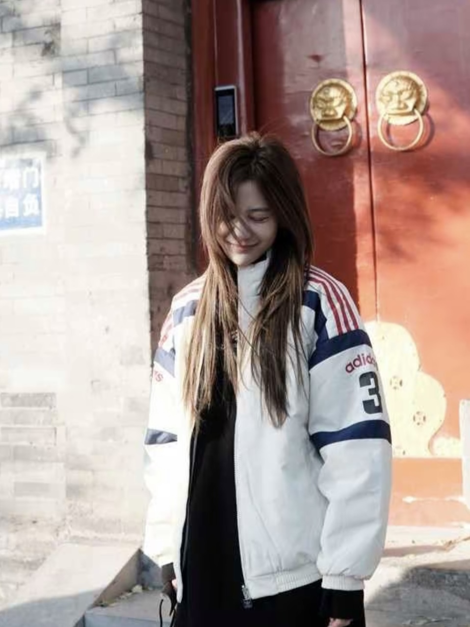 阿迪宽松保暖双面穿运动棉服 5