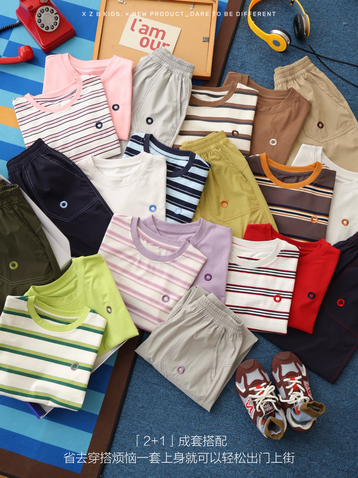 125@ set de regalo de tres piezas 120-170 🔥 ¡Beneficios de ropa infantil de verano! ¡Nuevo set de regalo de tres pieza…