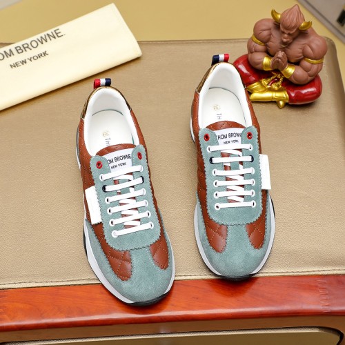 Thom Browne Men's Leather Sneakers - Stylish Comfort, European Design 1 Thom Browne Men's Leather Sneakers - Stylish Comfort, European Design