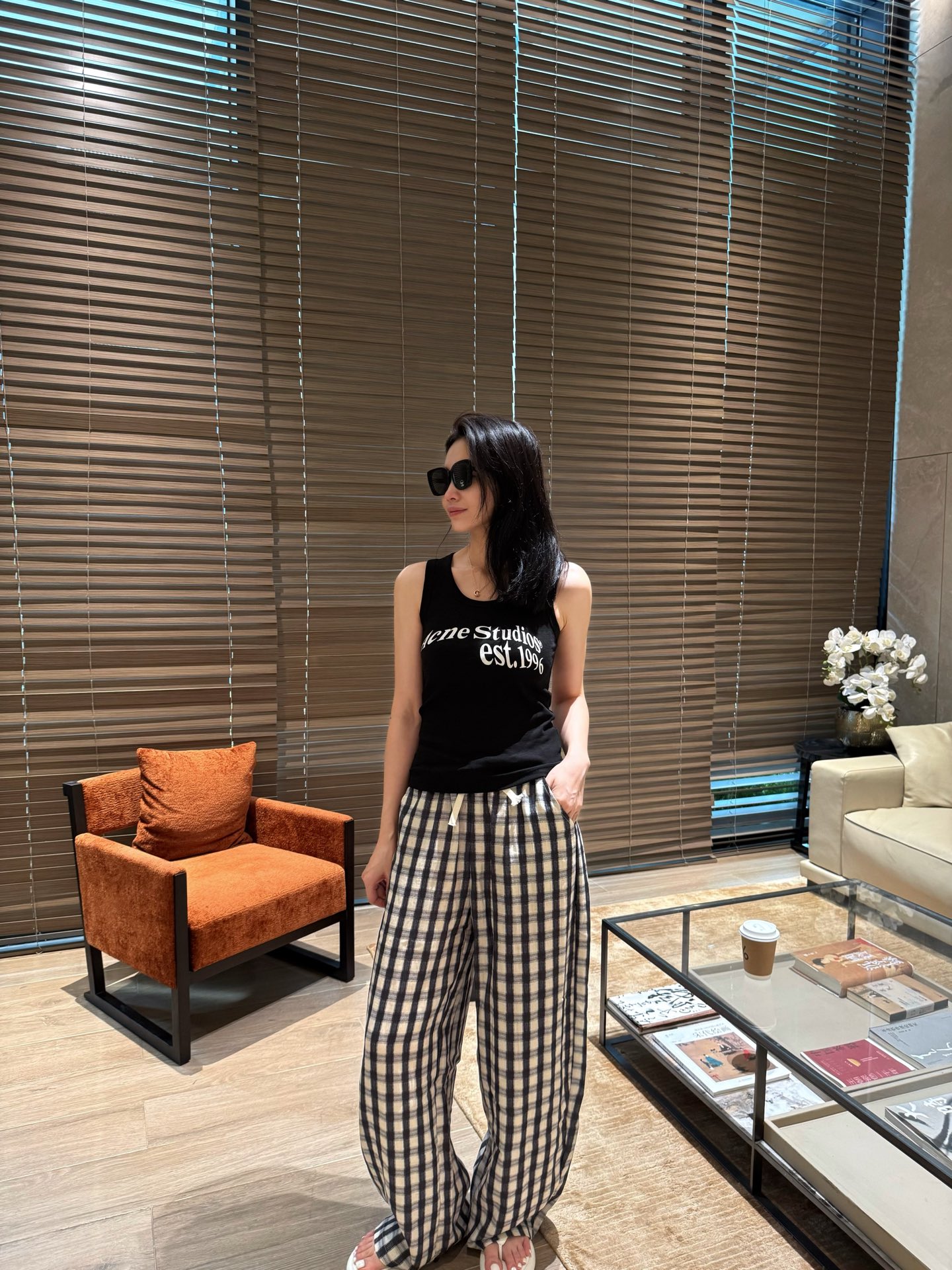 NO:841588,Lazy plaid is comfortable and casual,,19860909慵懒格纹 自在随性,,,Women's clothing