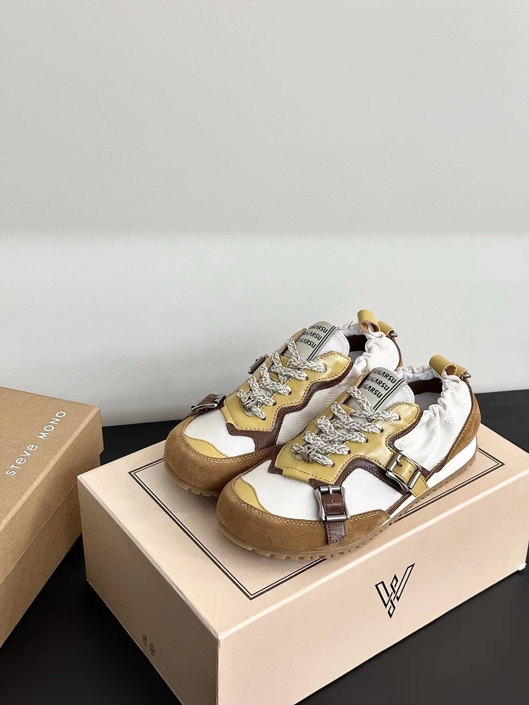 SUGARSU Retro Colorblock Ballet Sneakers with Cute Buckle Design 6 a1744461934295 2300