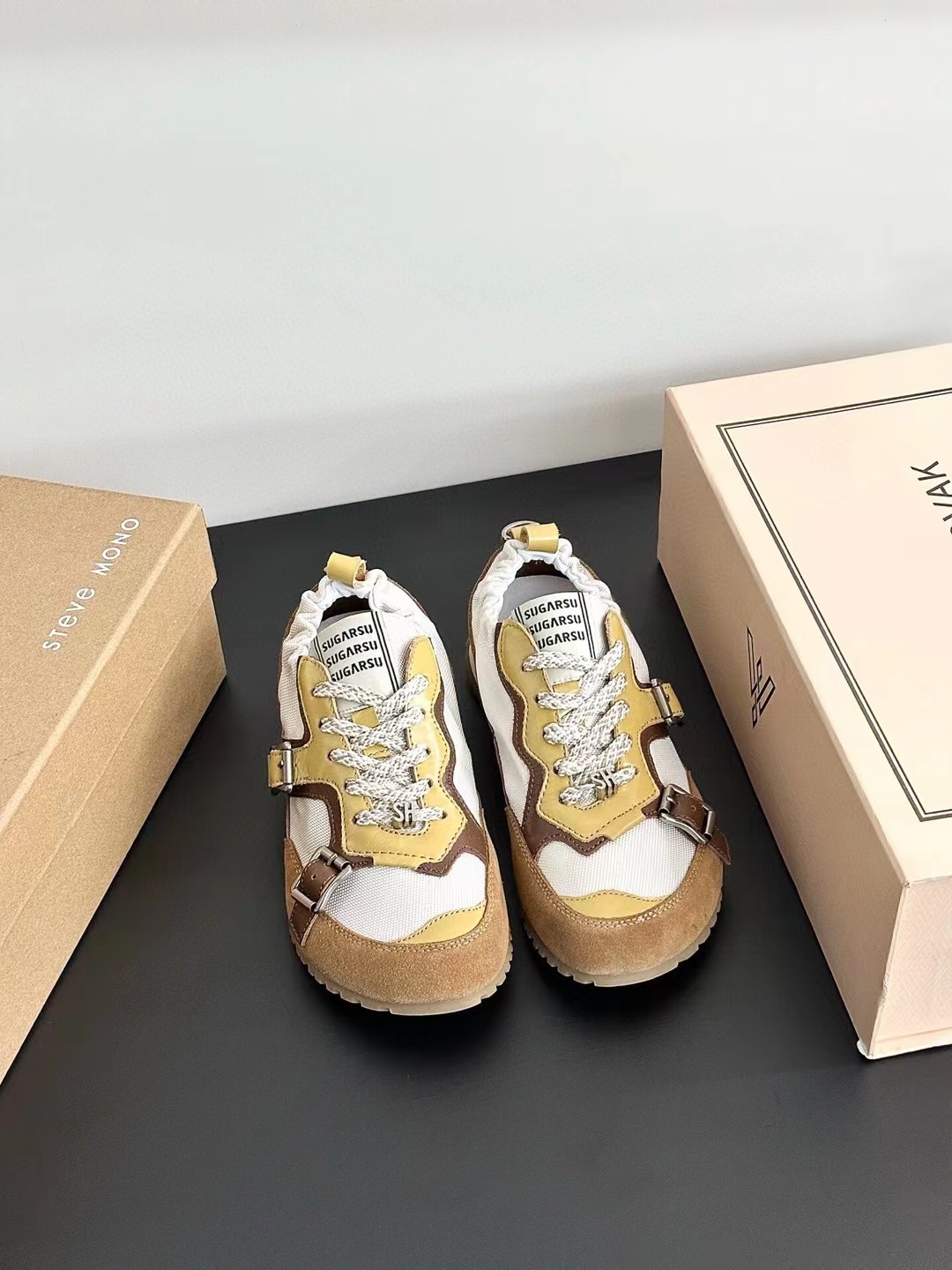 SUGARSU Retro Colorblock Ballet Sneakers with Cute Buckle Design 3 a1744461934297 5081