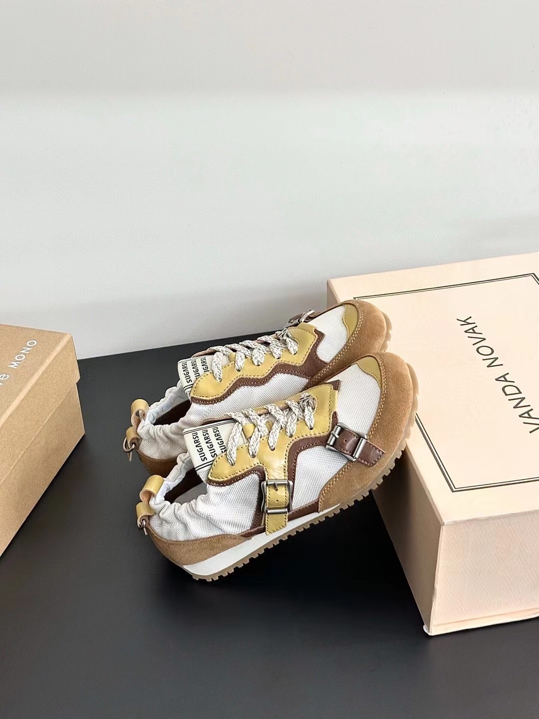SUGARSU Retro Colorblock Ballet Sneakers with Cute Buckle Design 7 a1744461934300 5300