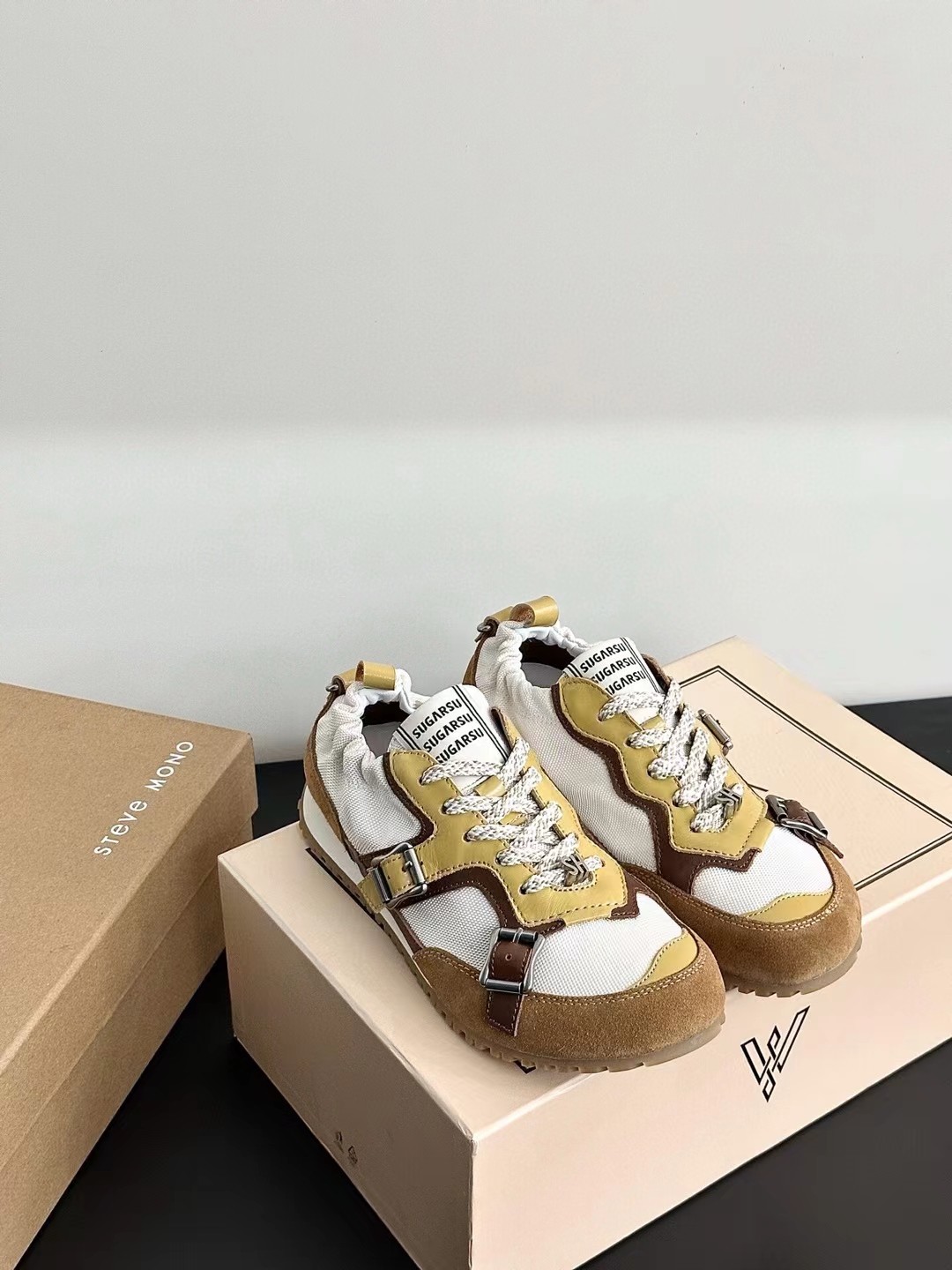 SUGARSU Retro Colorblock Ballet Sneakers with Cute Buckle Design 5 a1744461934315 5738