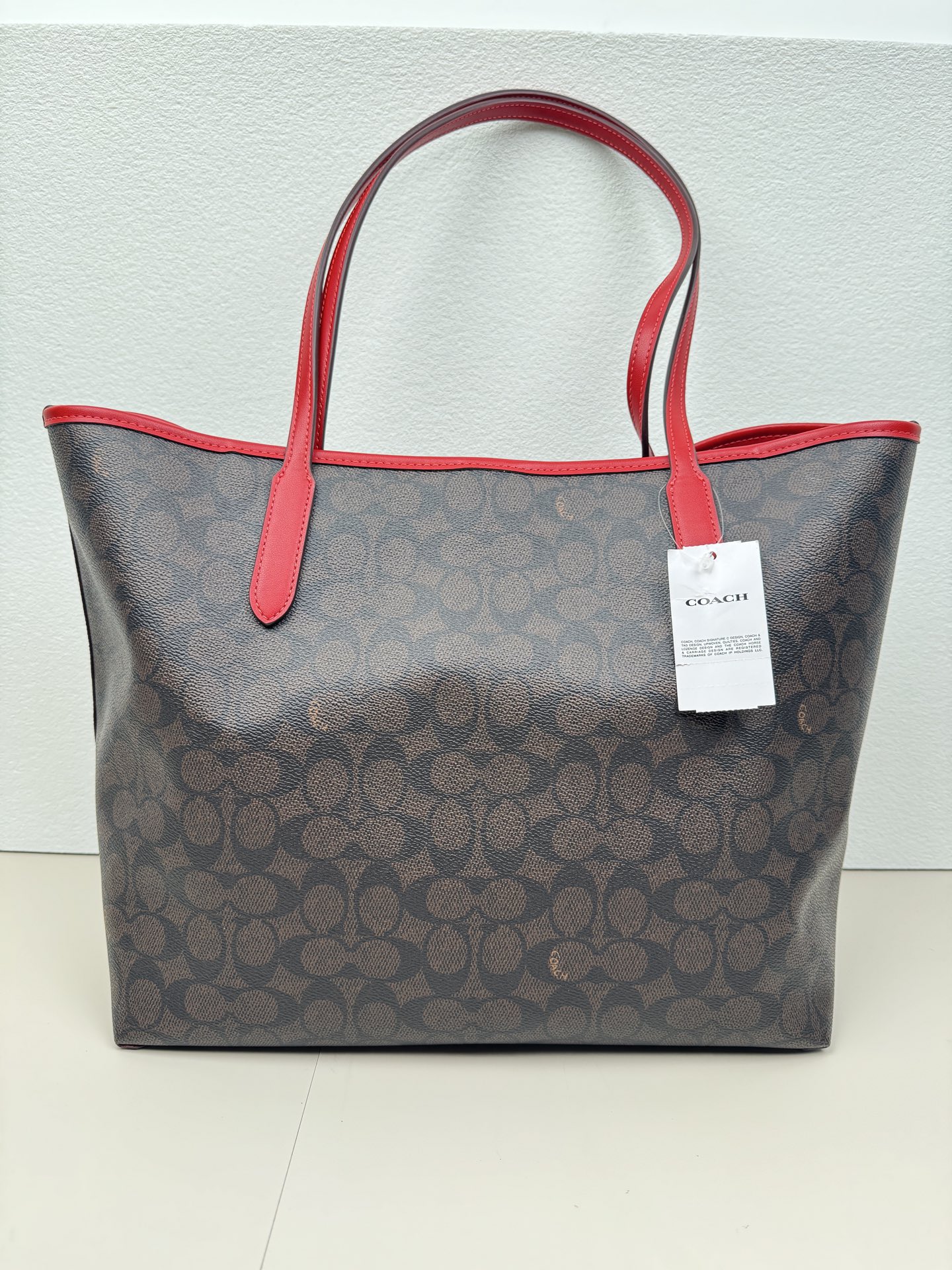 Coach ～纯 Coach蔻驰 CV976 City33系列最新奥莱款购物袋托特包