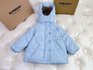Burberry Clothing Down Jacket Blue Sky White Goose Down Winter Collection