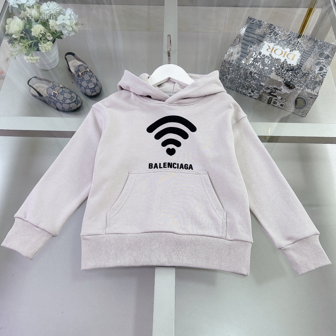 Balenciaga Abbigliamento Maglie con Cappuccio Bambini Cotone Top con cappuccio