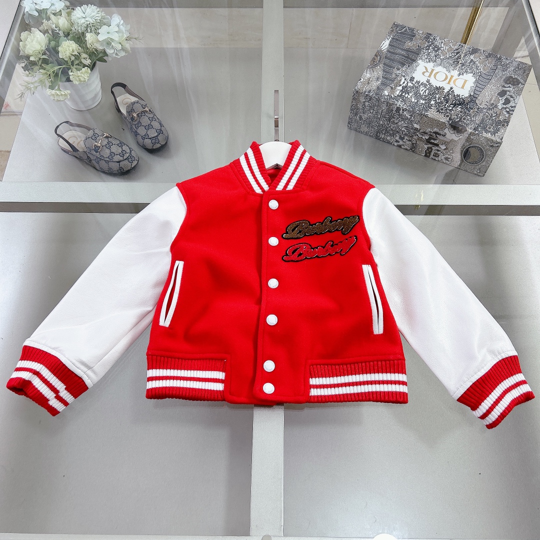 Burberry Clothing Coats & Jackets Kids Clothes Red Kids Boy Girl Fall/Winter Collection