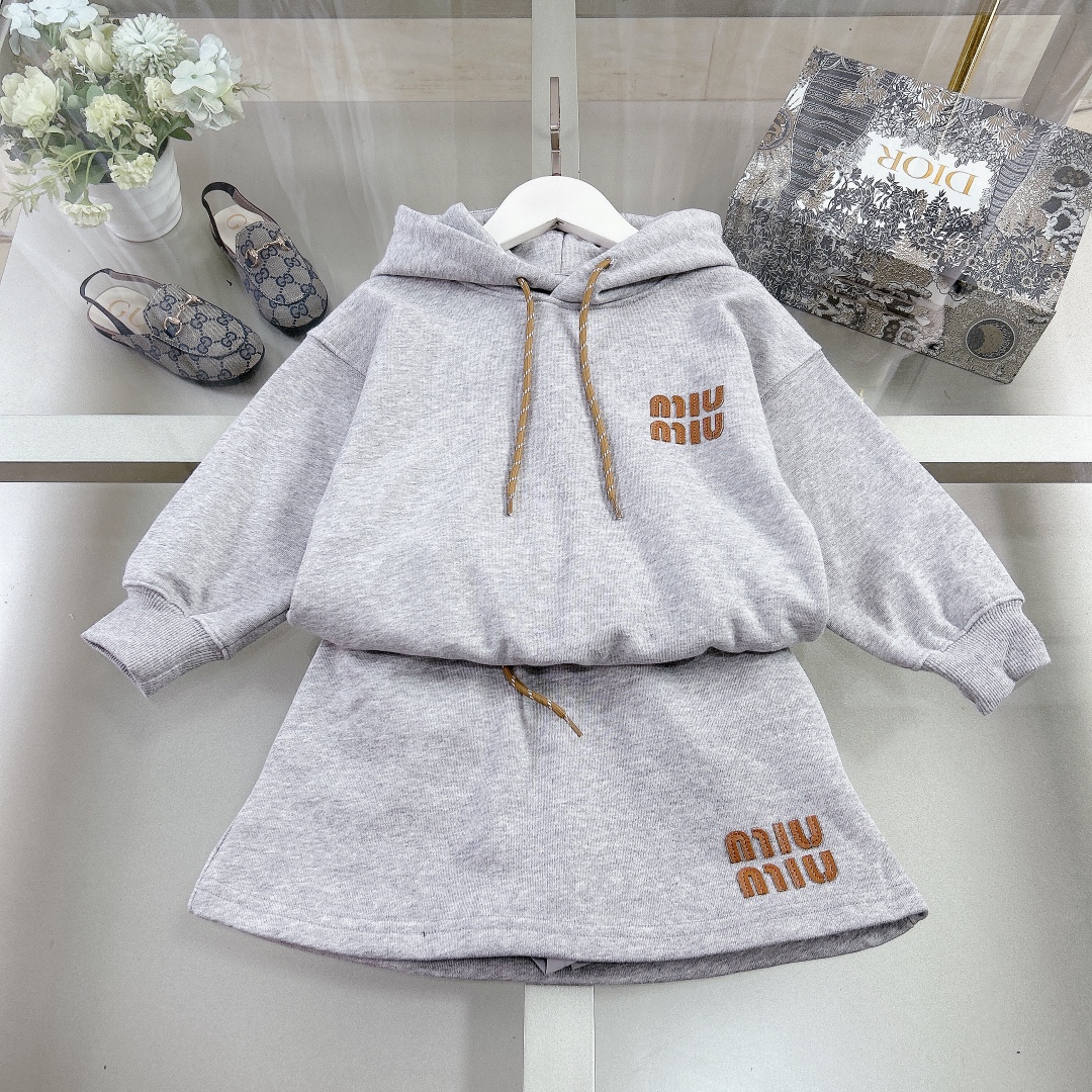 MiuMiu AAAAA
 Clothing Kids Clothes Two Piece Outfits & Matching Sets Kids Boy Girl Fall Collection Hooded Top