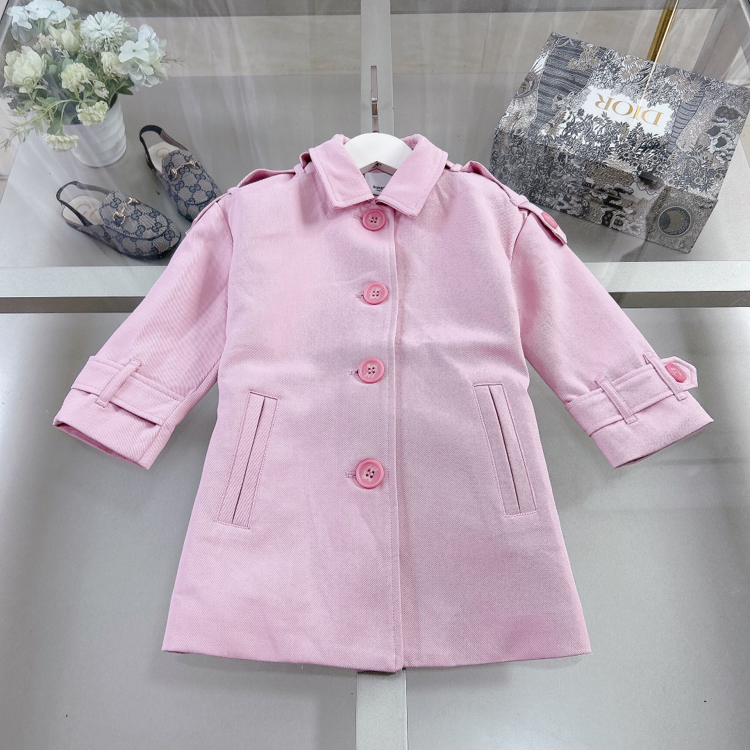 Top Designer replica
 Burberry Clothing Coats & Jackets Kids Clothes Windbreaker best website for Pink Lattice Kids Girl Unisex Resin Fall/Winter Collection