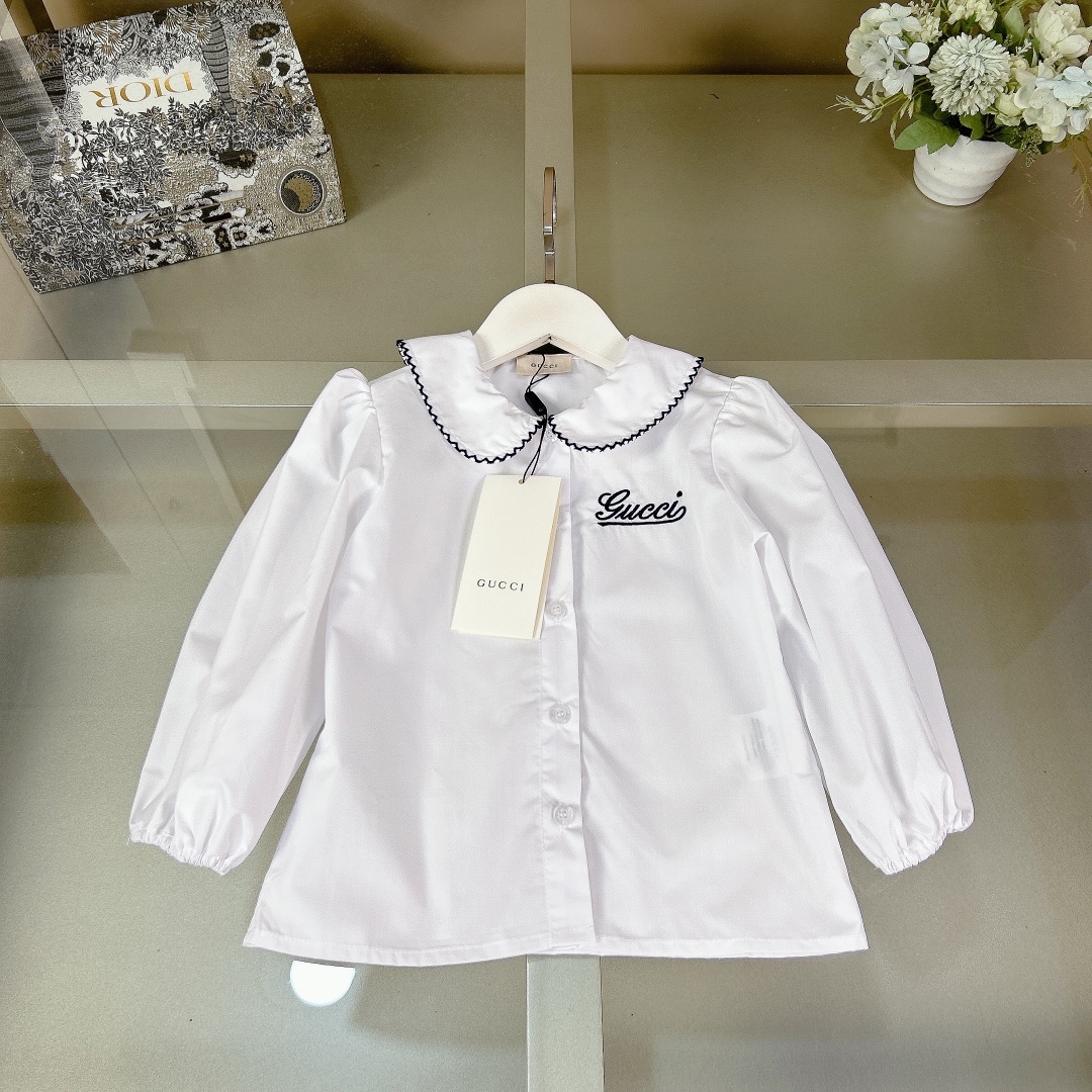 “GUCC* Defined Series: Doll-Collar Skirts and Cotton Shirts, Original 1:1 Cowboy Design” - 图片 3