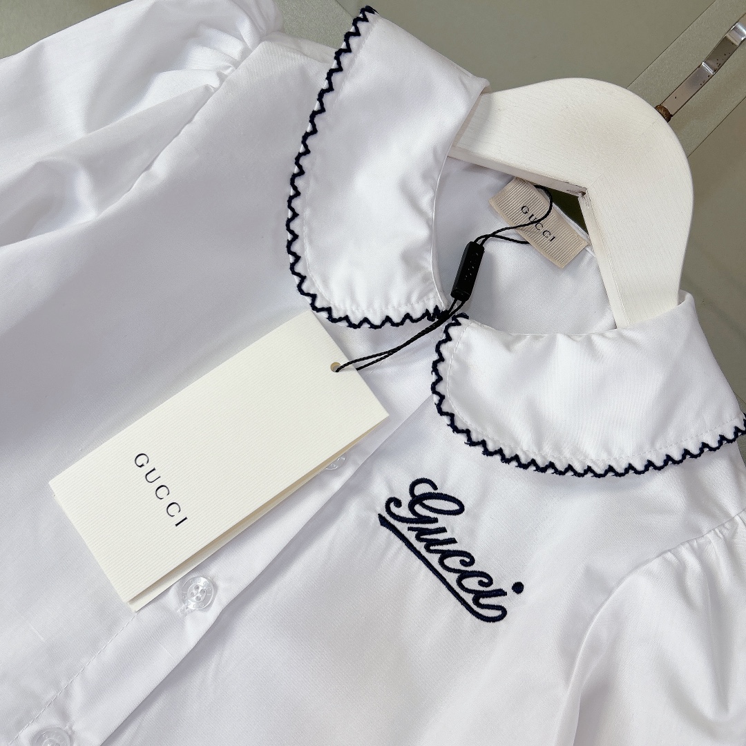 “GUCC* Defined Series: Doll-Collar Skirts and Cotton Shirts, Original 1:1 Cowboy Design” - 图片 4