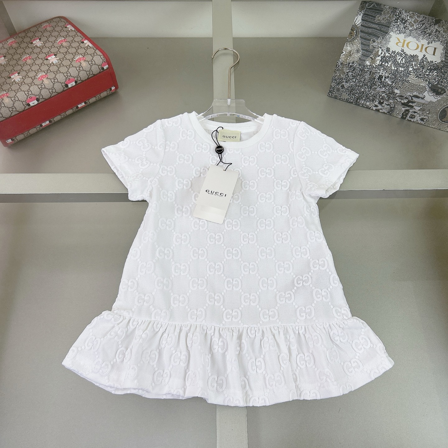 ❤️Sin menos 119￥ Tallas: 90-120-130-140-150cm Guc*i25 nuevo modelo ropa infantil vestido clásico con logo jacquard! Imp…