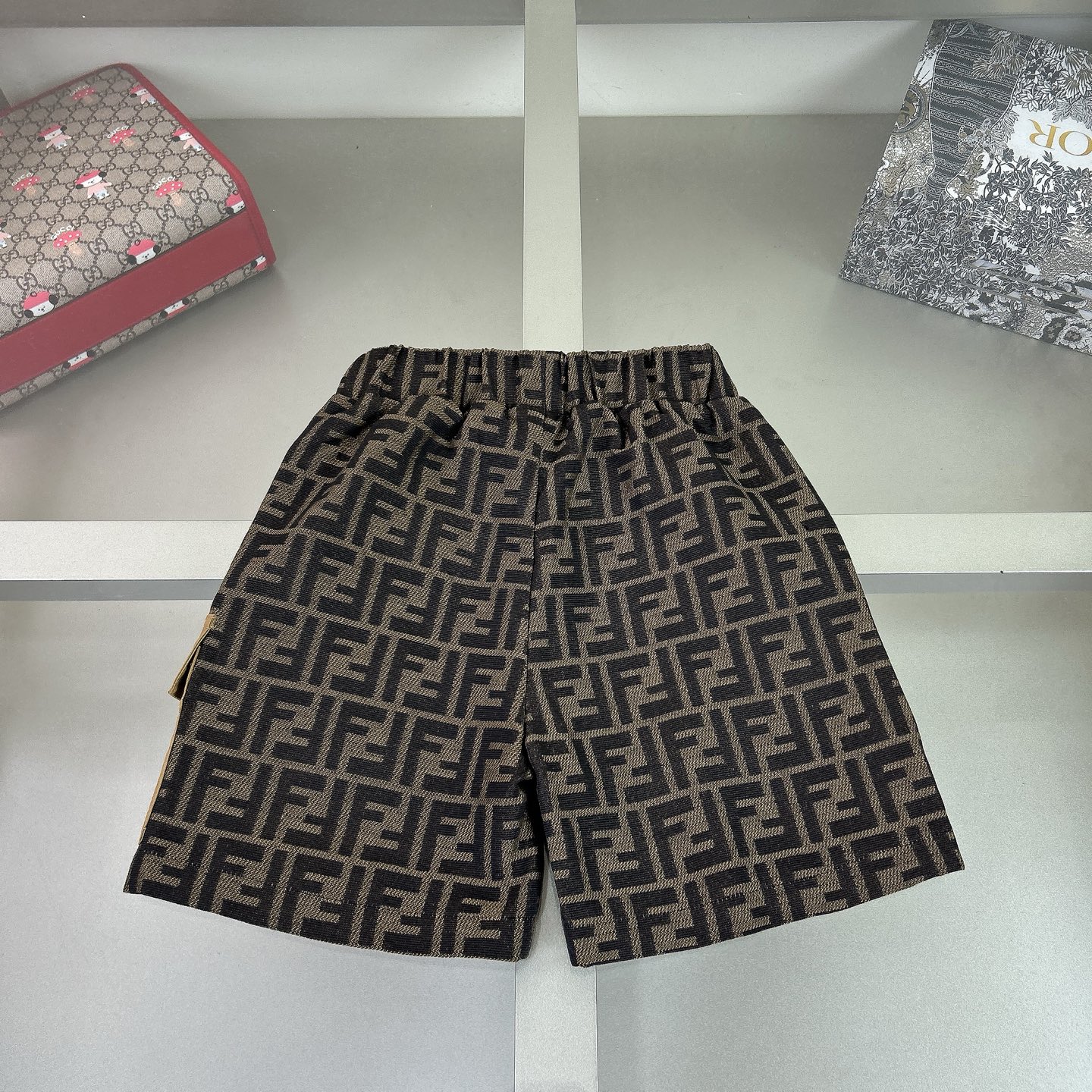 Fendi Kids' Cotton Blend Set: Short-Sleeve Tee and Patterned Shorts Set 9 i1740990185905 4956 0 7