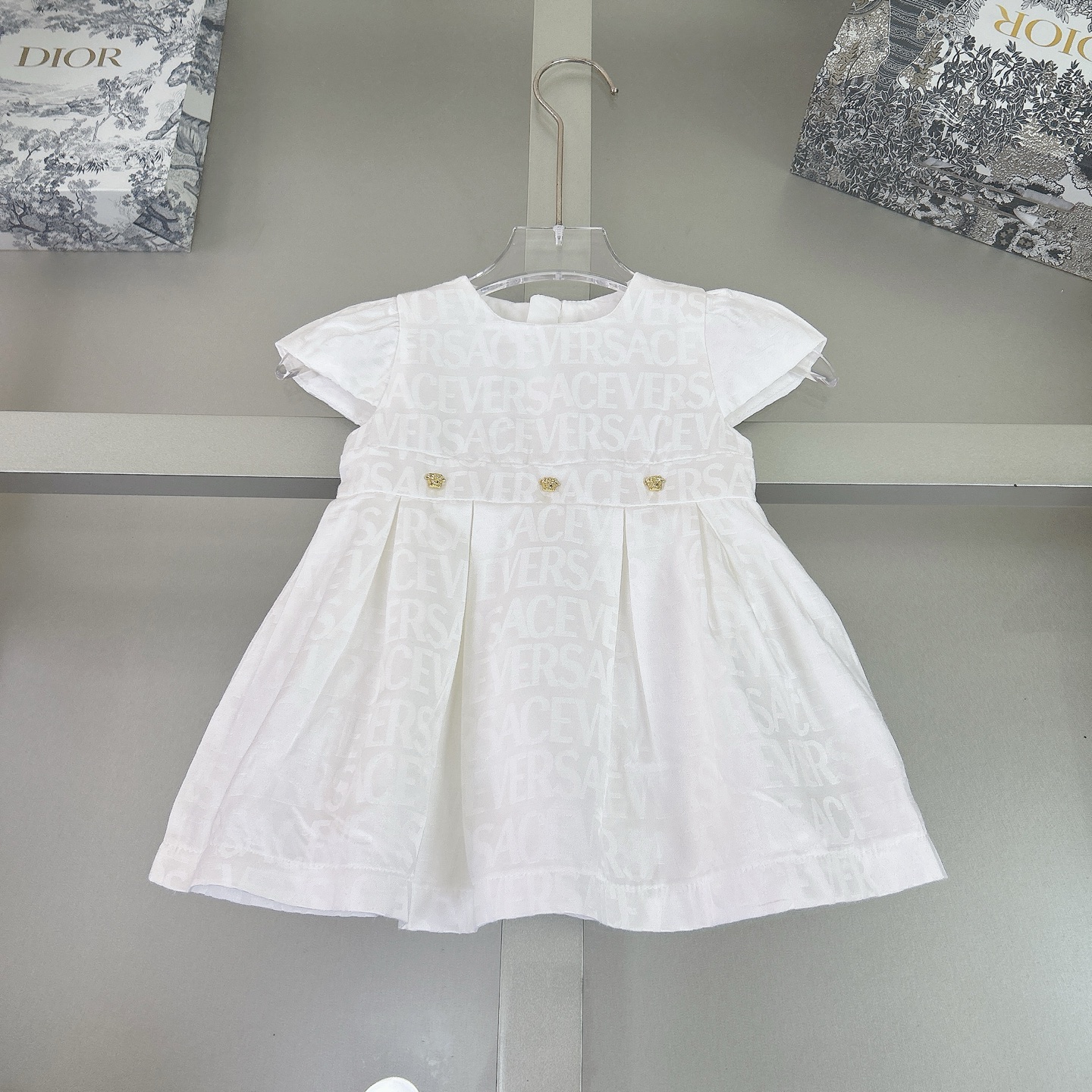 Original Tailor-Made Cotton Dress with Hardware Decorations, Spot Delivery, Size 73-110. - 图片 4
