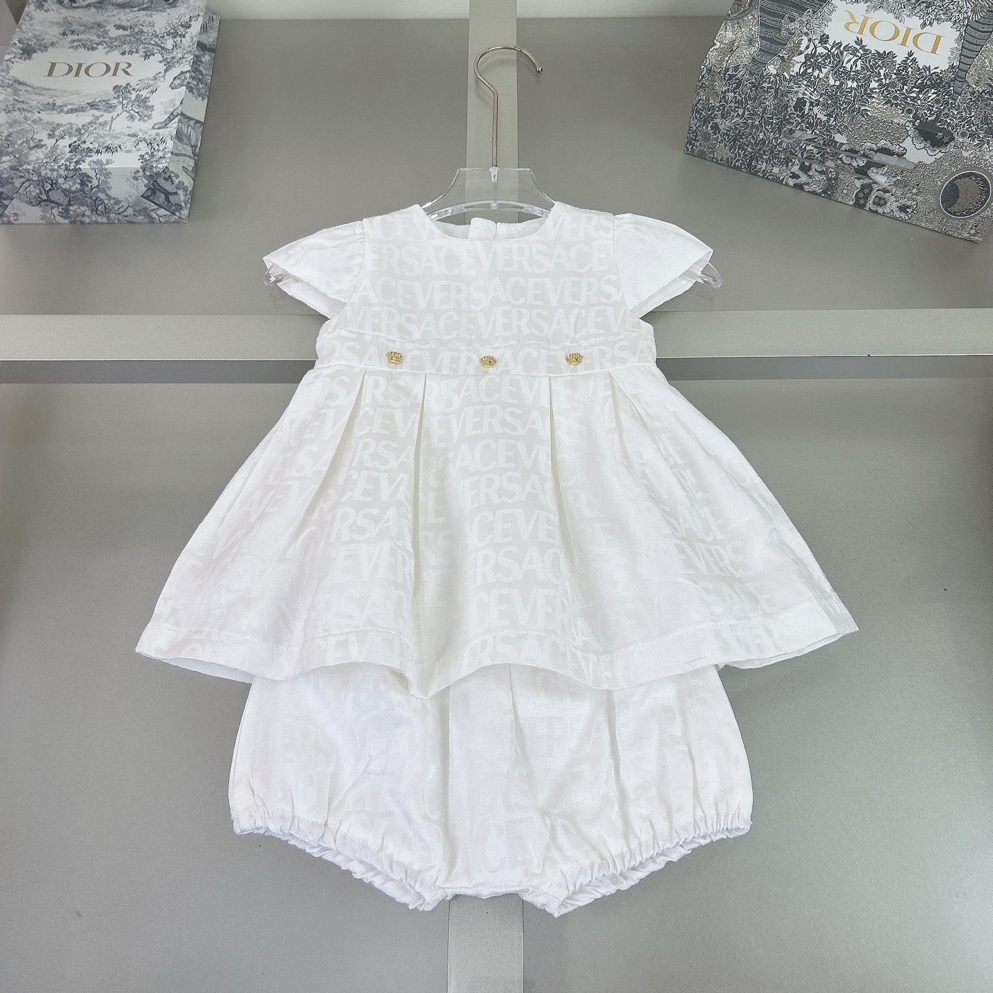Original Tailor-Made Cotton Dress with Hardware Decorations, Spot Delivery, Size 73-110. - 图片 2