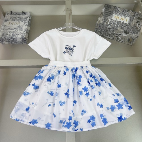Dior Inspired Girls' Floral Print T-Shirt Dress - Stylish & Comfortable 1 Dior Inspired Girls' Floral Print T-Shirt Dress - Stylish & Comfortable