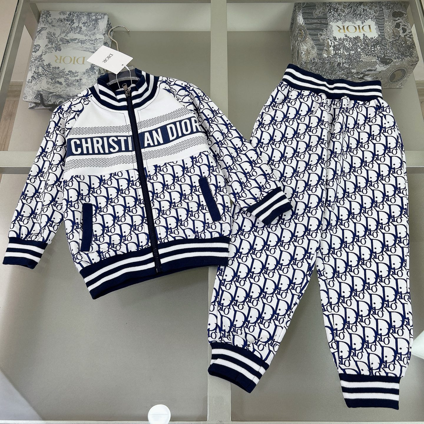 Dior Inspired Kid's Tracksuit Set - Stylish & Comfortable Cotton Blend