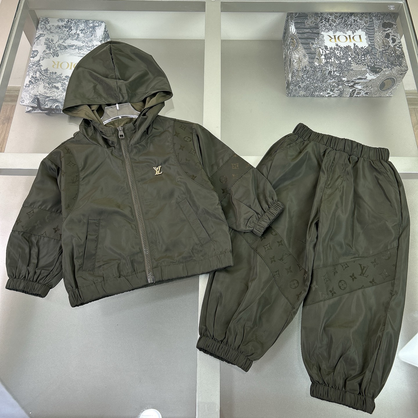 Louis Vuitton Kids' Monogram Windbreaker Set - Modern Style & Comfort