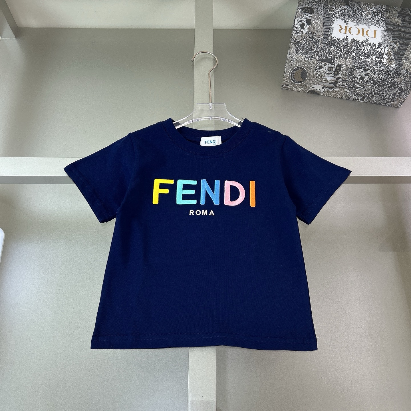 Talla: 90-150cm @88 sin descuento FEND* mismo estilo para niños y niñas ~ serie limitada 【camiseta de algodón bordada, …