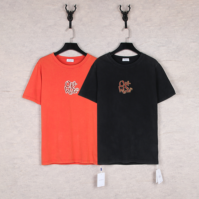 Fashionable Off White T-Shirts: Orange Energy, Black Classic, Unique Design Sense