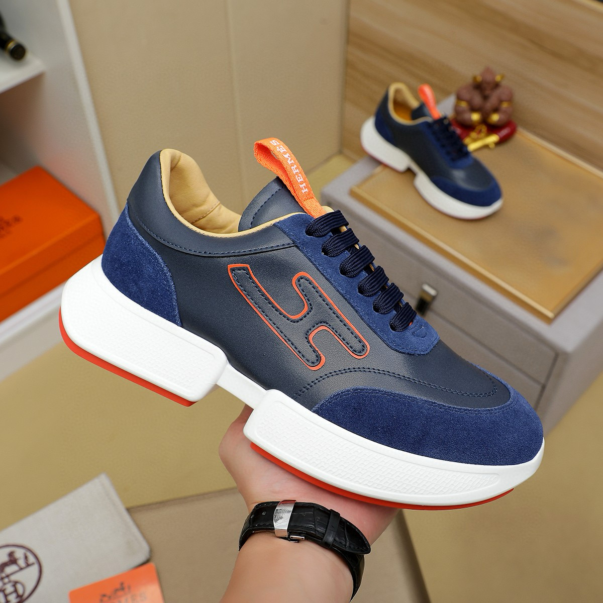 爱马仕 Hermès 经典高奢皮鞋男鞋女鞋鞋履高跟鞋 #C0CE3C2B 3