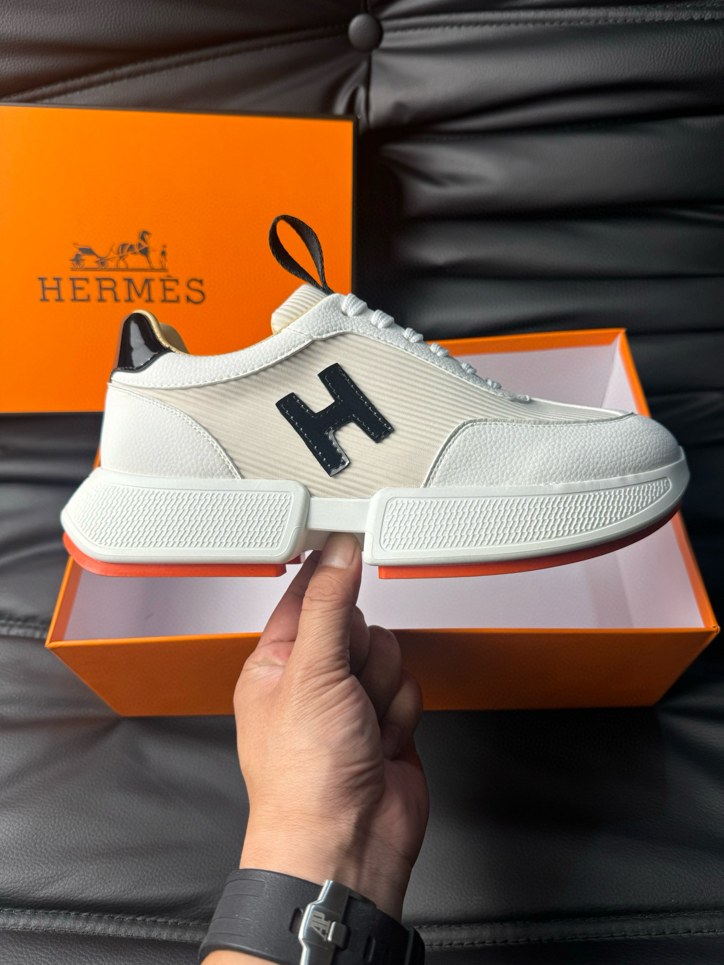 Hermès Classic Luxury Leather Shoe Loafer Shoes Ref.859672D7 5