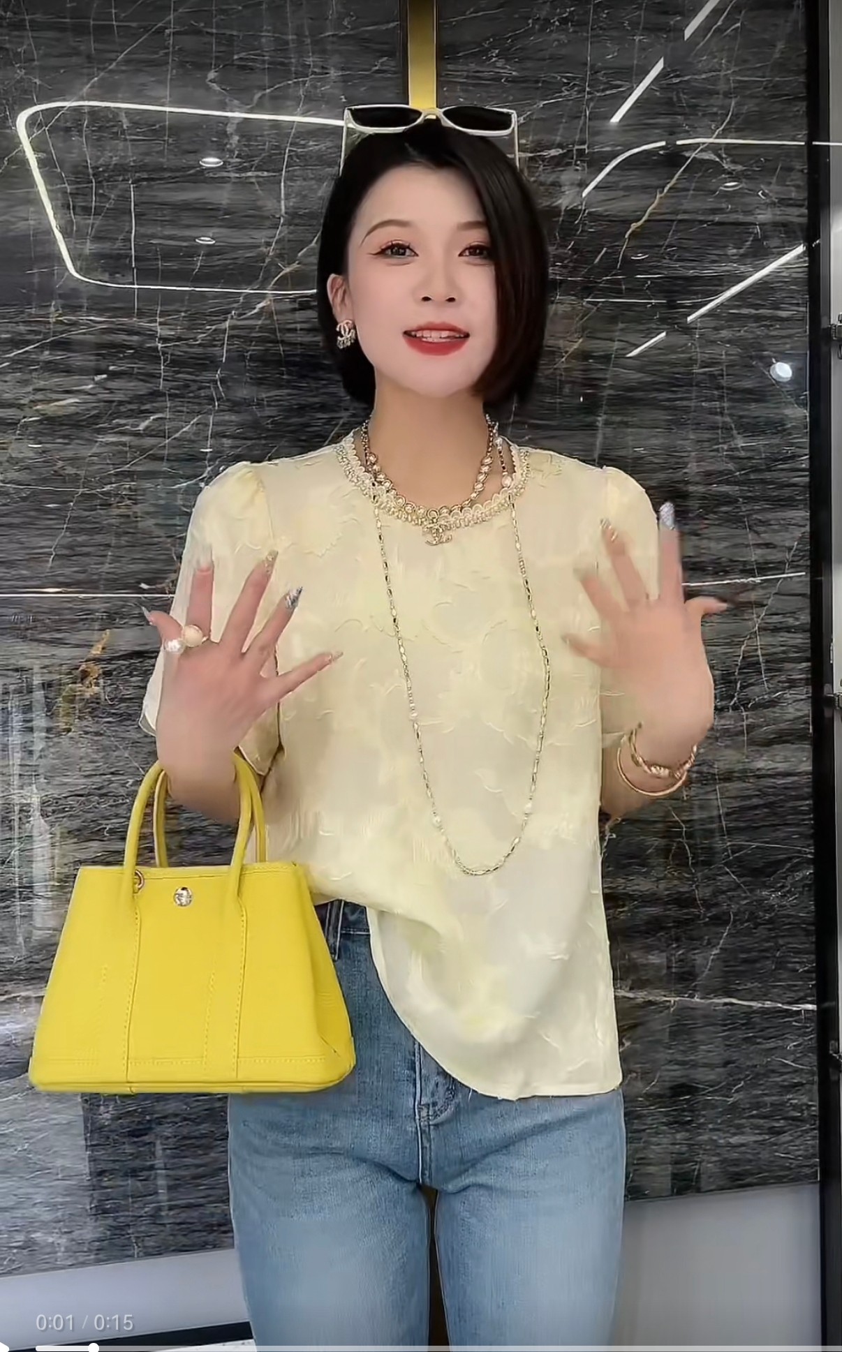 Elegant Silk Round Neck Beaded Short Sleeve Top - Summer 2025 Collection 3 a1747107813569 0266