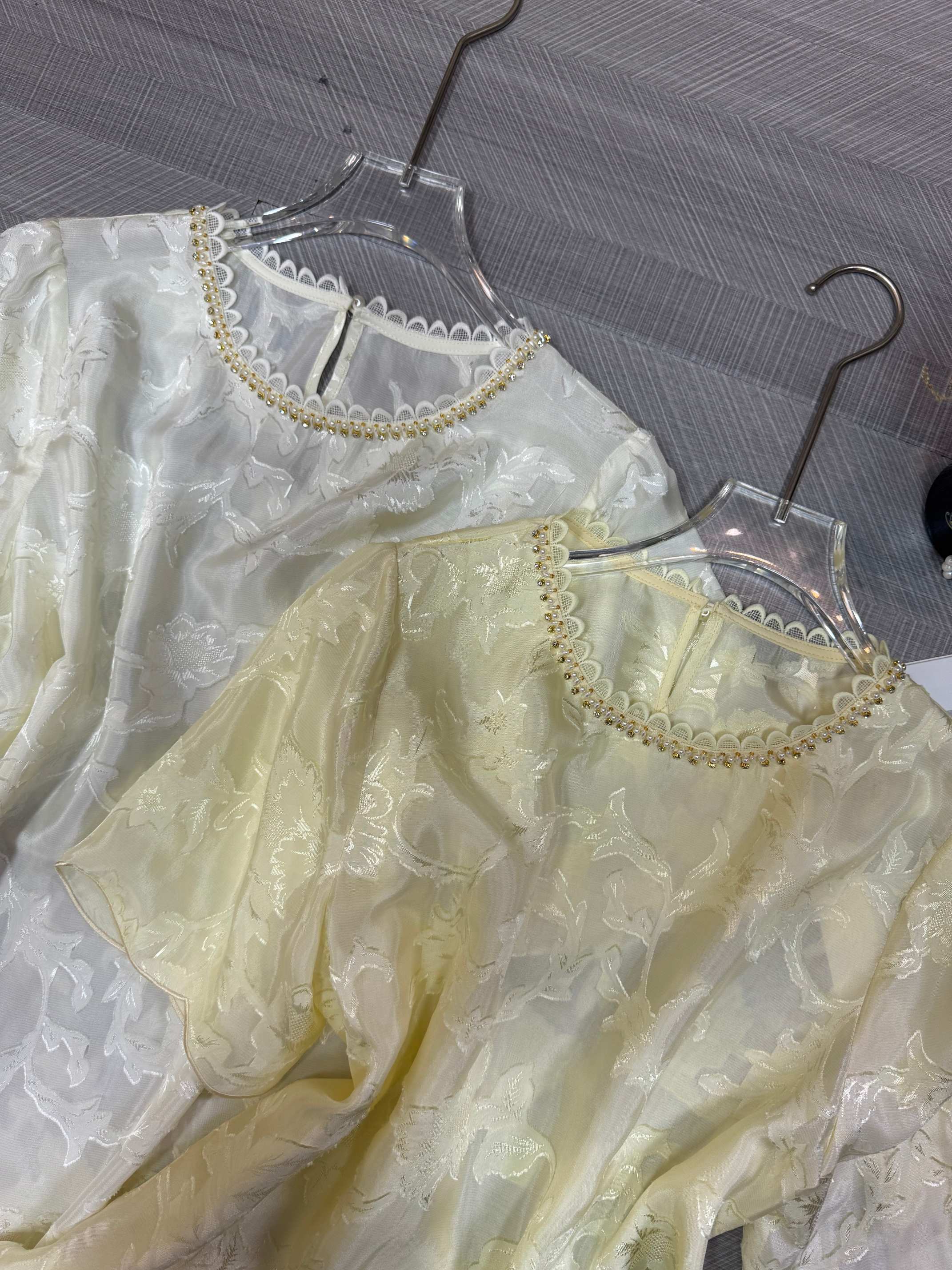 Elegant Silk Round Neck Beaded Short Sleeve Top - Summer 2025 Collection 7 a1747107817338 1511