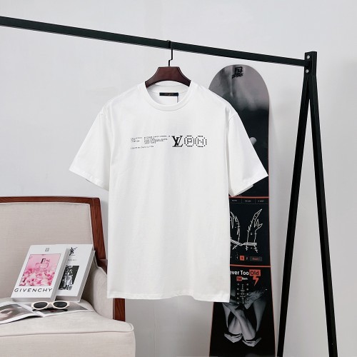 Louis Vuitton x Nigo White T-Shirt, Round Dot Letter Print, Unisex Style 1 Louis Vuitton x Nigo White T-Shirt, Round Dot Letter Print, Unisex Style
