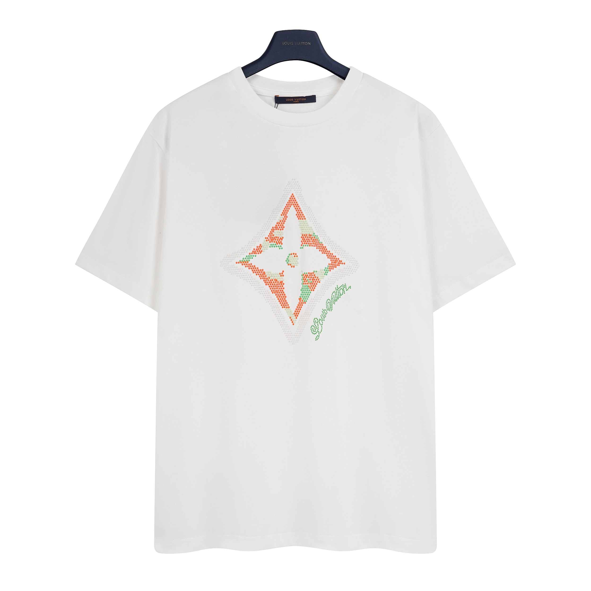 Louis Vuitton Clover Hot Bead Short-Sleeve T-Shirt, Unisex Loose Fit