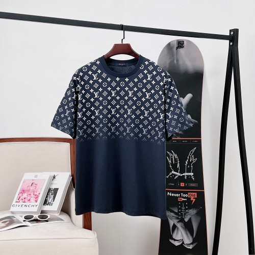 Louis Vuitton Gradient Monogram Print Short Sleeve Tee - Unisex, Dark Blue 1 Louis Vuitton Gradient Monogram Print Short Sleeve Tee - Unisex, Dark Blue