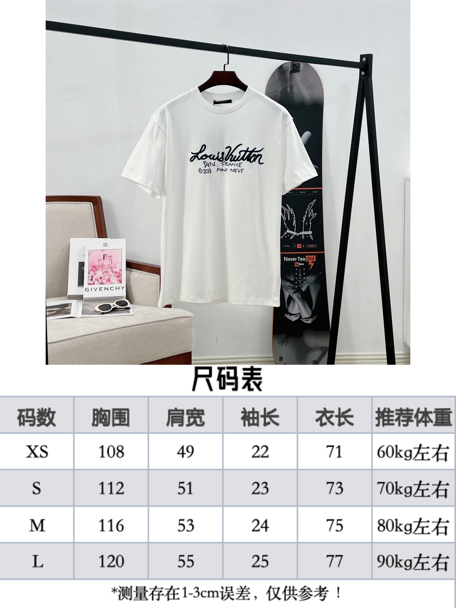 供货价:19.9💰『官网特别短袖』贸易出口款,200克精梳棉面料,夏季上身超舒适,原包装吊牌 稳定72小时内物流(可接一件来图定做,批发价格超低)有量选手可以来谈价格可低!!! LV2111
路易威登
LV 刺绣字母撕裂印花短袖T恤
采用进口机撕裂浆印花,印花效果通过计算机测色、喷印多方位测试后生产。印花图案还原精细度高,表观色深度、色牢度强
进口绣花机刺绣效果还原整体立体的视觉效果,刺绣字体清晰立体饱满
采用32s纯棉双纱平纹面料,克重260g,亲肤持久保型,配套350g螺纹同缸定染无色差
原版定制领标 吊牌 洗水唛 logo防尘纸包装
正品宽松版型男女同款
尺码:XS-L
颜色:白色
款号:9546