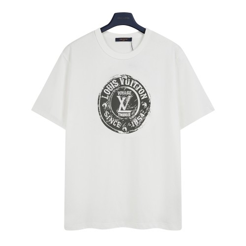 Louis Vuitton Voyage Print Short Sleeve T-Shirt Unisex Cotton Tee 1 Louis Vuitton Voyage Print Short Sleeve T-Shirt Unisex Cotton Tee