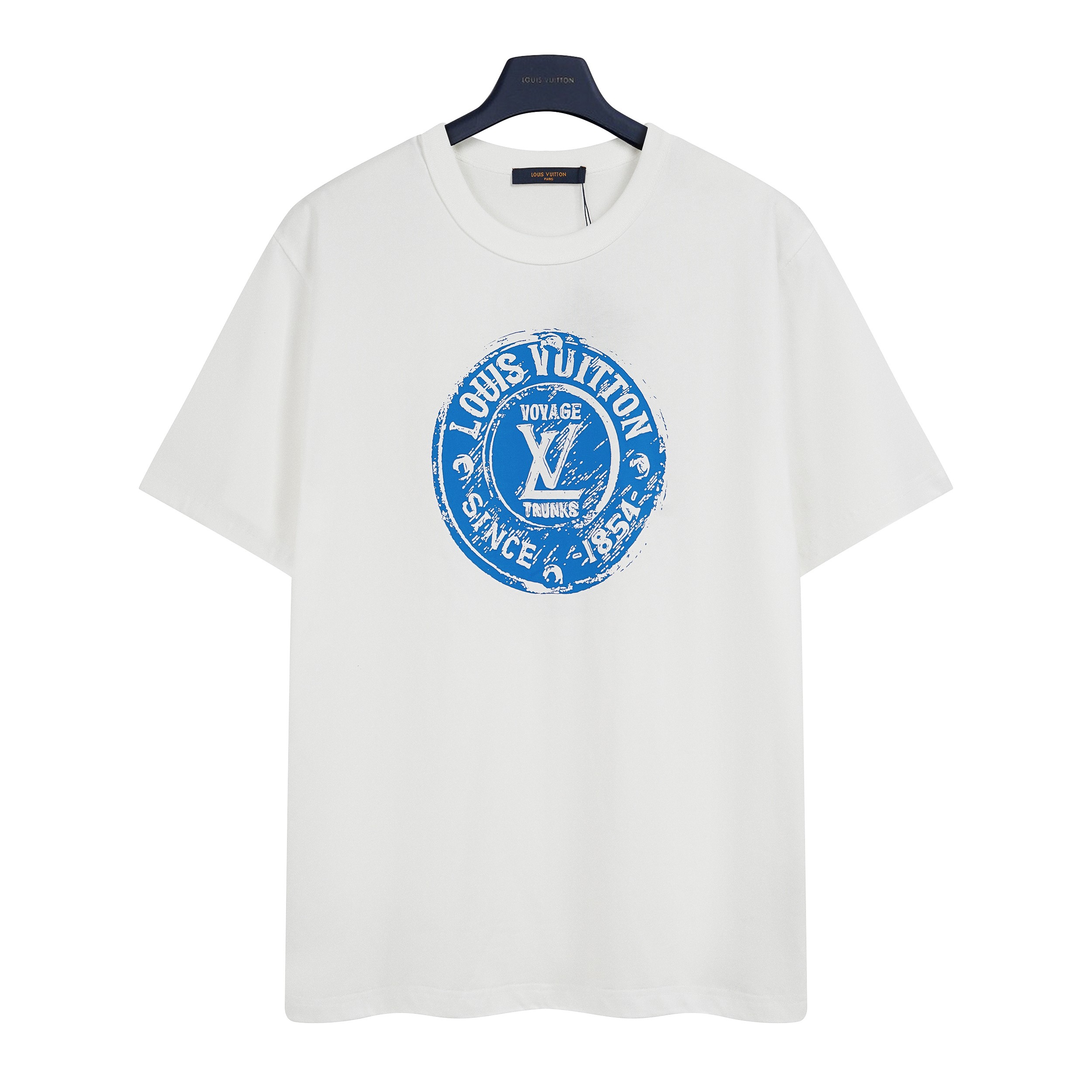 Louis Vuitton White Voyage Print Short Sleeve T-Shirt, Unisex, Casual