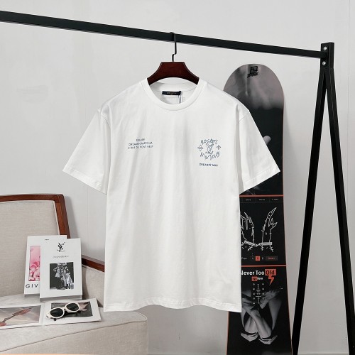 Louis Vuitton Men's Printed Short Sleeve T-Shirt, White, XS-L 1 Louis Vuitton Men's Printed Short Sleeve T-Shirt, White, XS-L