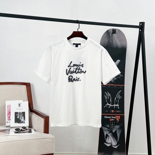 Louis Vuitton Neon Letters Printed Short Sleeve T-Shirt, White, Unisex 1 Louis Vuitton Neon Letters Printed Short Sleeve T-Shirt, White, Unisex