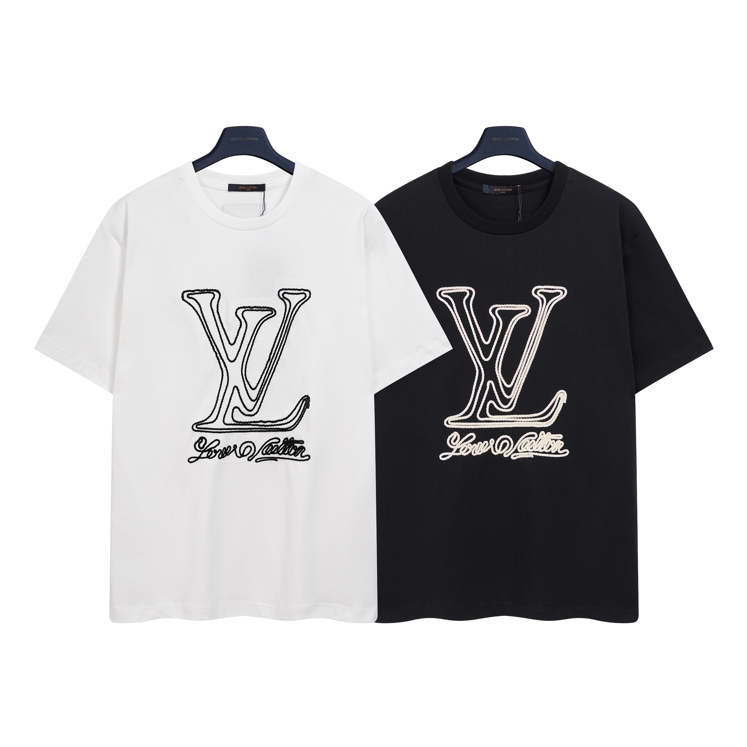 Louis Vuitton Rope Embroidery Color Block Short Sleeve T-Shirt, Unisex