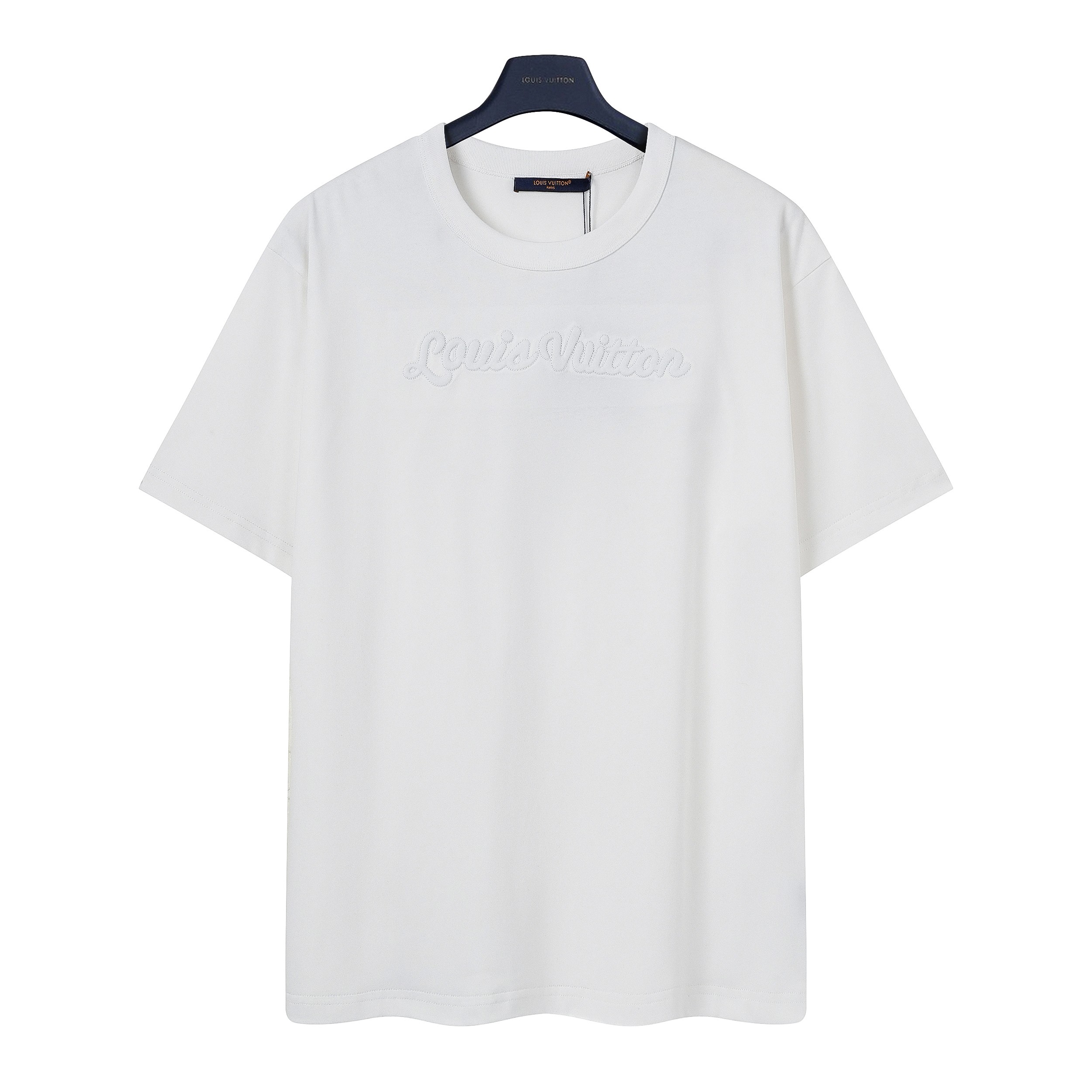 P75 Louis Vuitton LV camiseta de manga corta con bordado de logotipo tridimensional 26ss. Las letras utilizan bordado t…