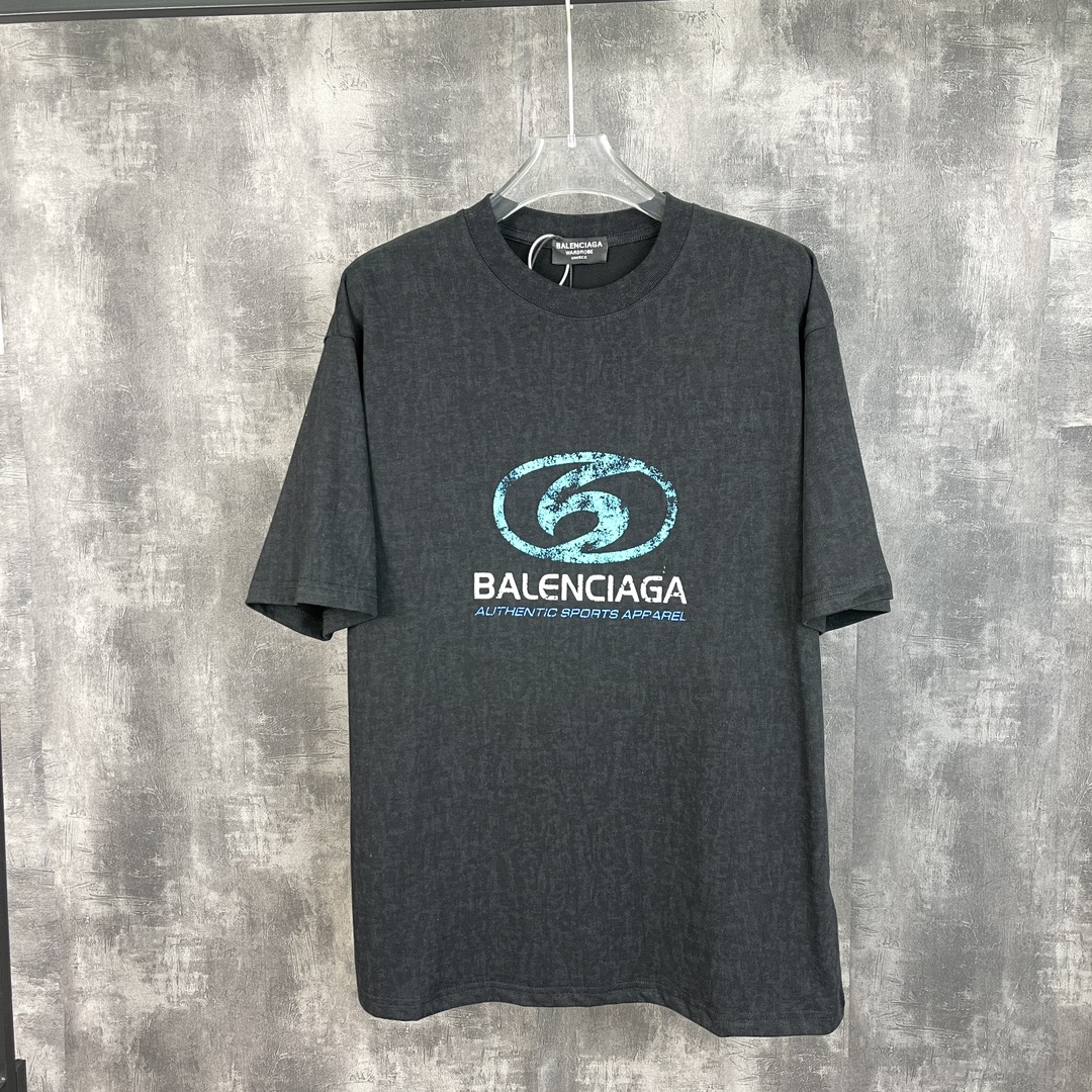 Großhandel China
 Balenciaga Kleidung T-Shirt Drucken Unisex Baumwolle Kurzarm