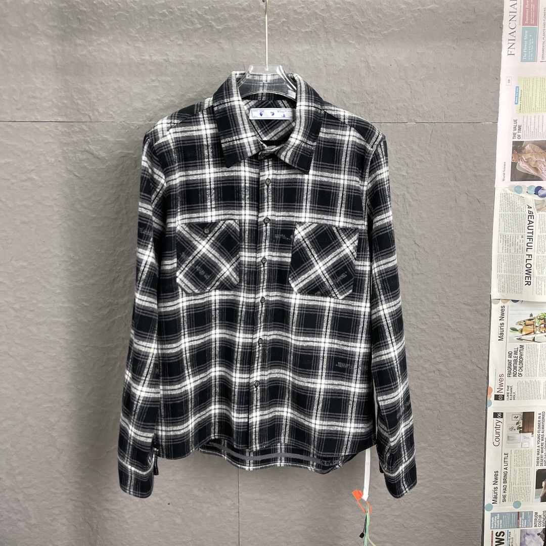 High-quality OFF WHITE C/O Virgil Abloh Snowflake Arrow Shirt 20SS Collection