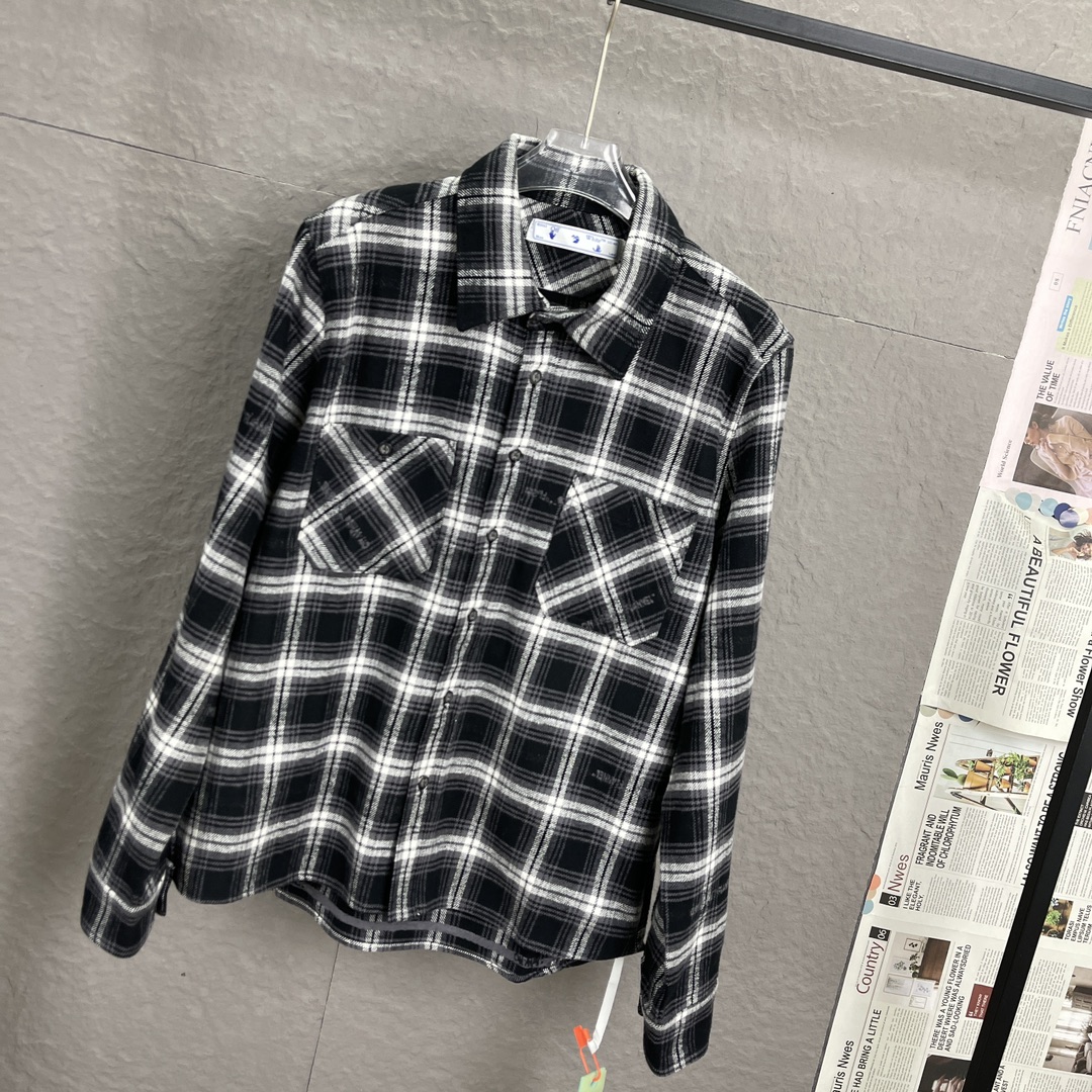 High-quality OFF WHITE C/O Virgil Abloh Snowflake Arrow Shirt 20SS Collection - 图片 6