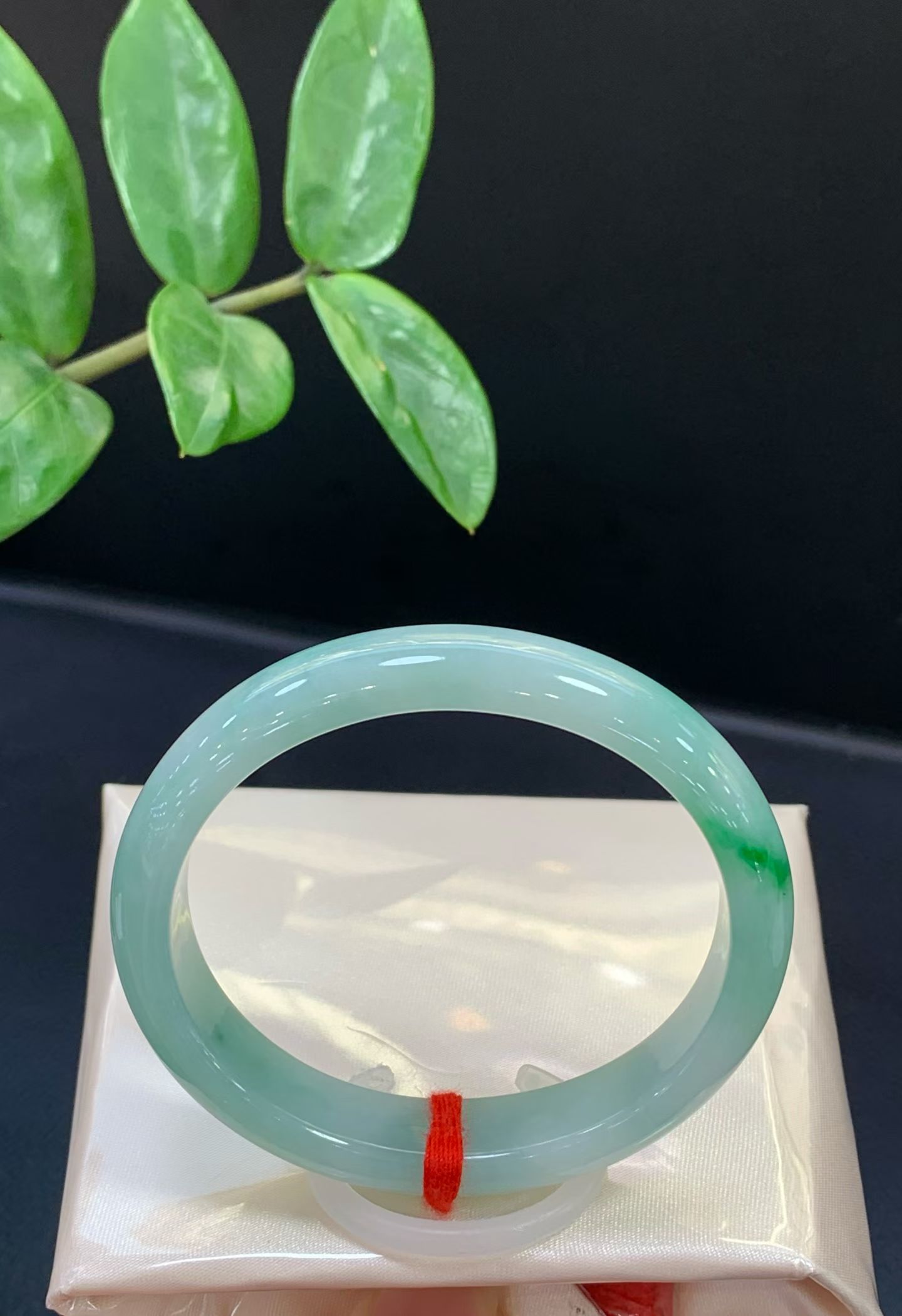 Green-flushed Guifei Bangle with Clear Base 2