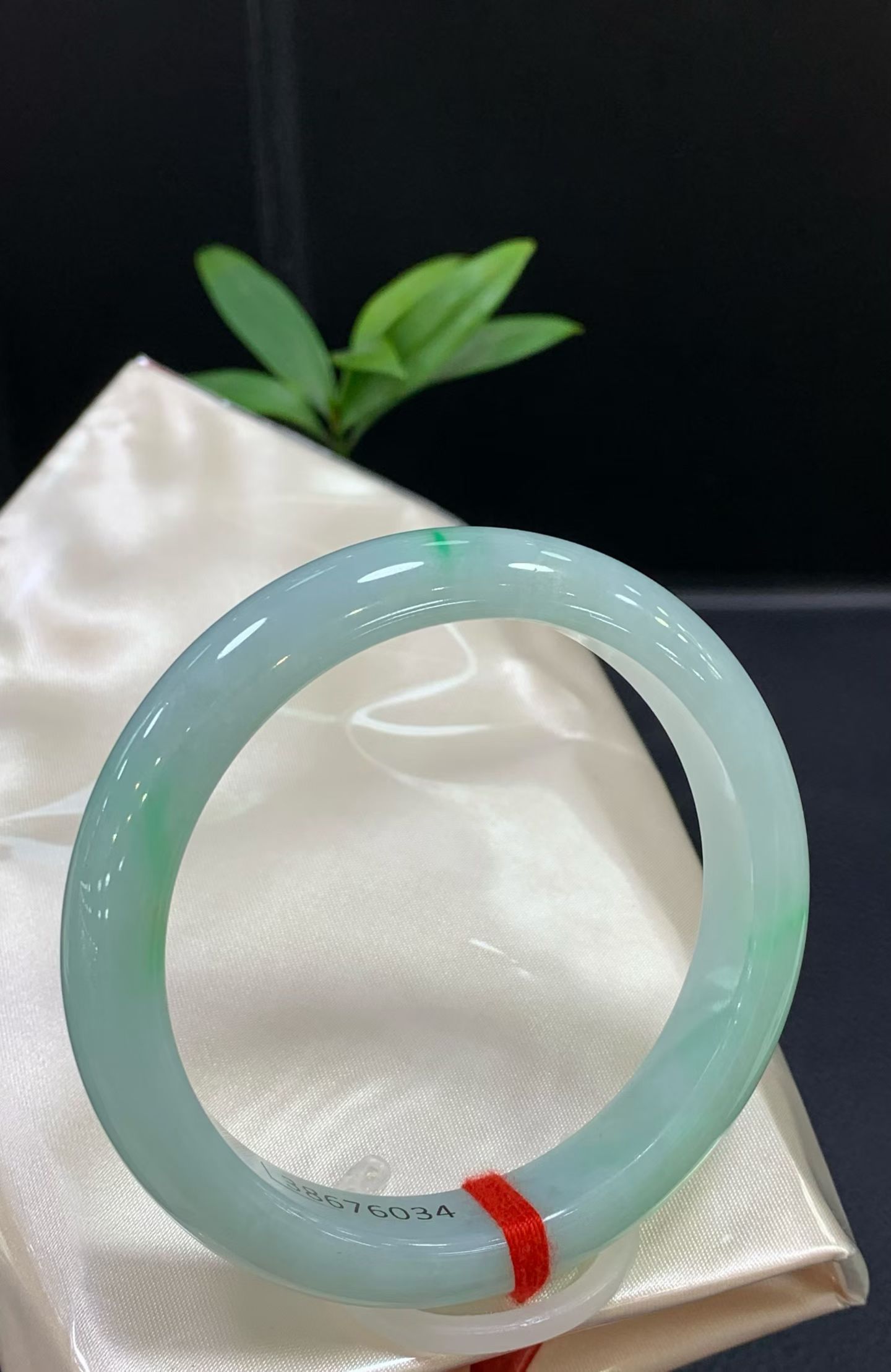 Positive round base with floating green flowers 3