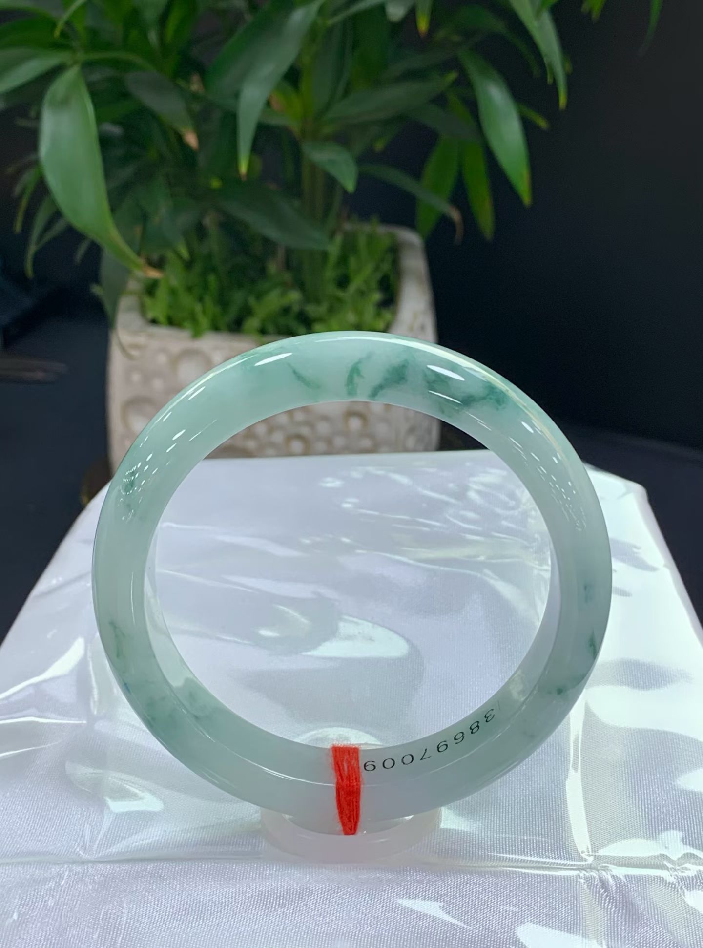 Clear base with floating flowers, safety bangle 2
