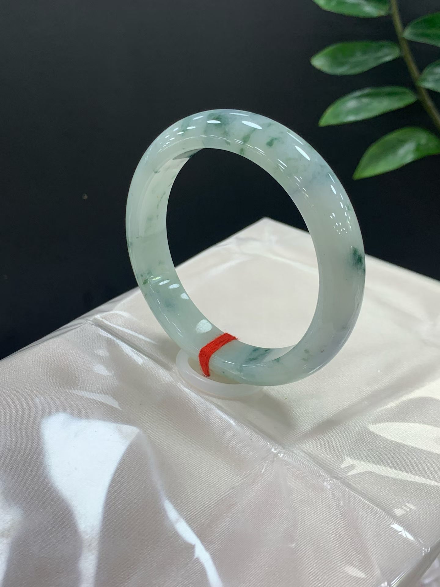 Clear base with scattered floral pattern, Ping'an bracelet 2