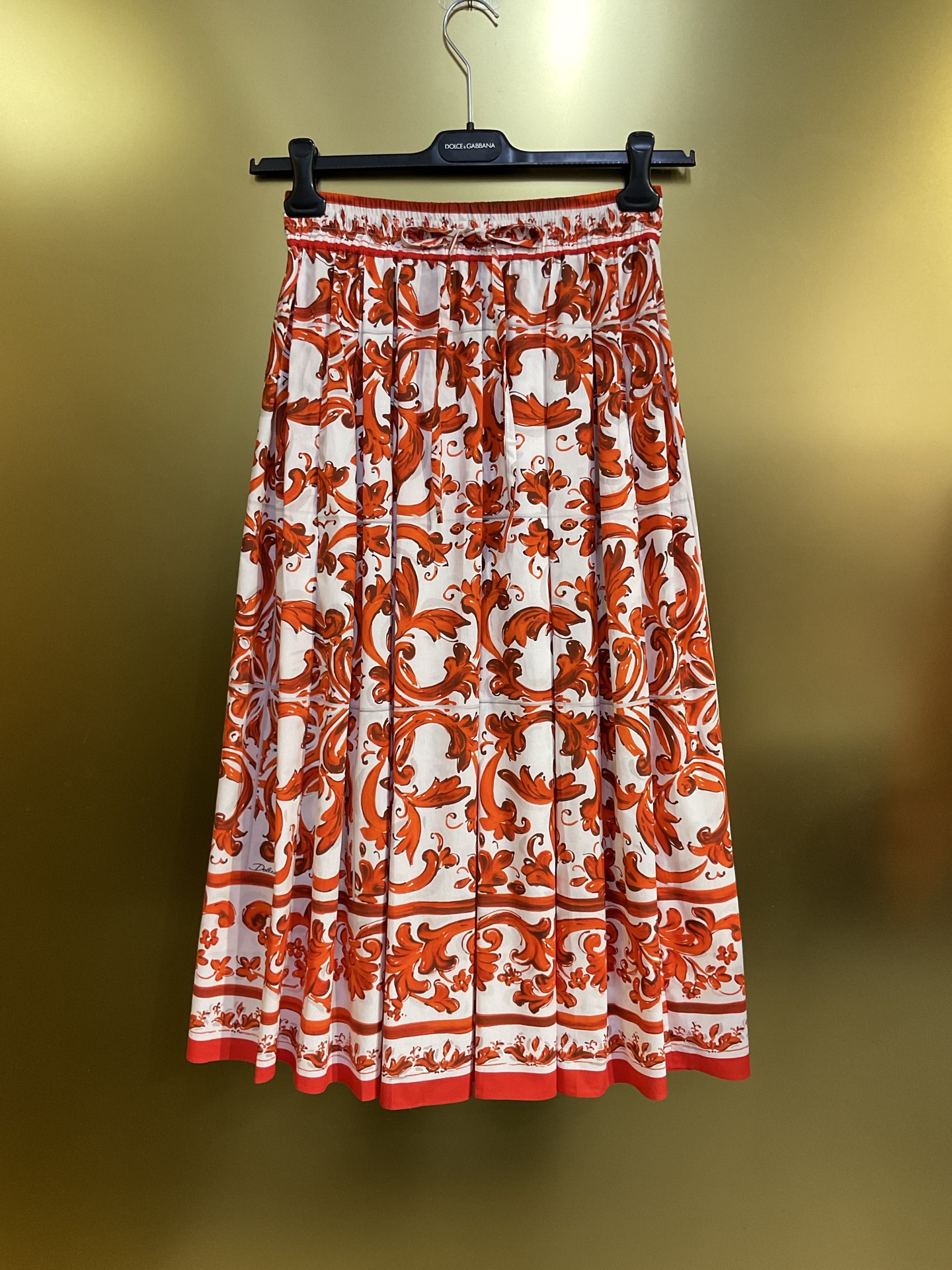 NO:855953,DG new orange glazed poplin cotton elastic waistband skirt smlxlxxl 6213, Dolce & Gabbana-clothing, Dolce&Gabbana, skirts,19860909DG 新款 橙陶釉府绸棉橡筋腰绳半裙 smlxlxxl 6213款,杜嘉班纳-服装,Dolce&Gabbana,skirts,,Women's clothing