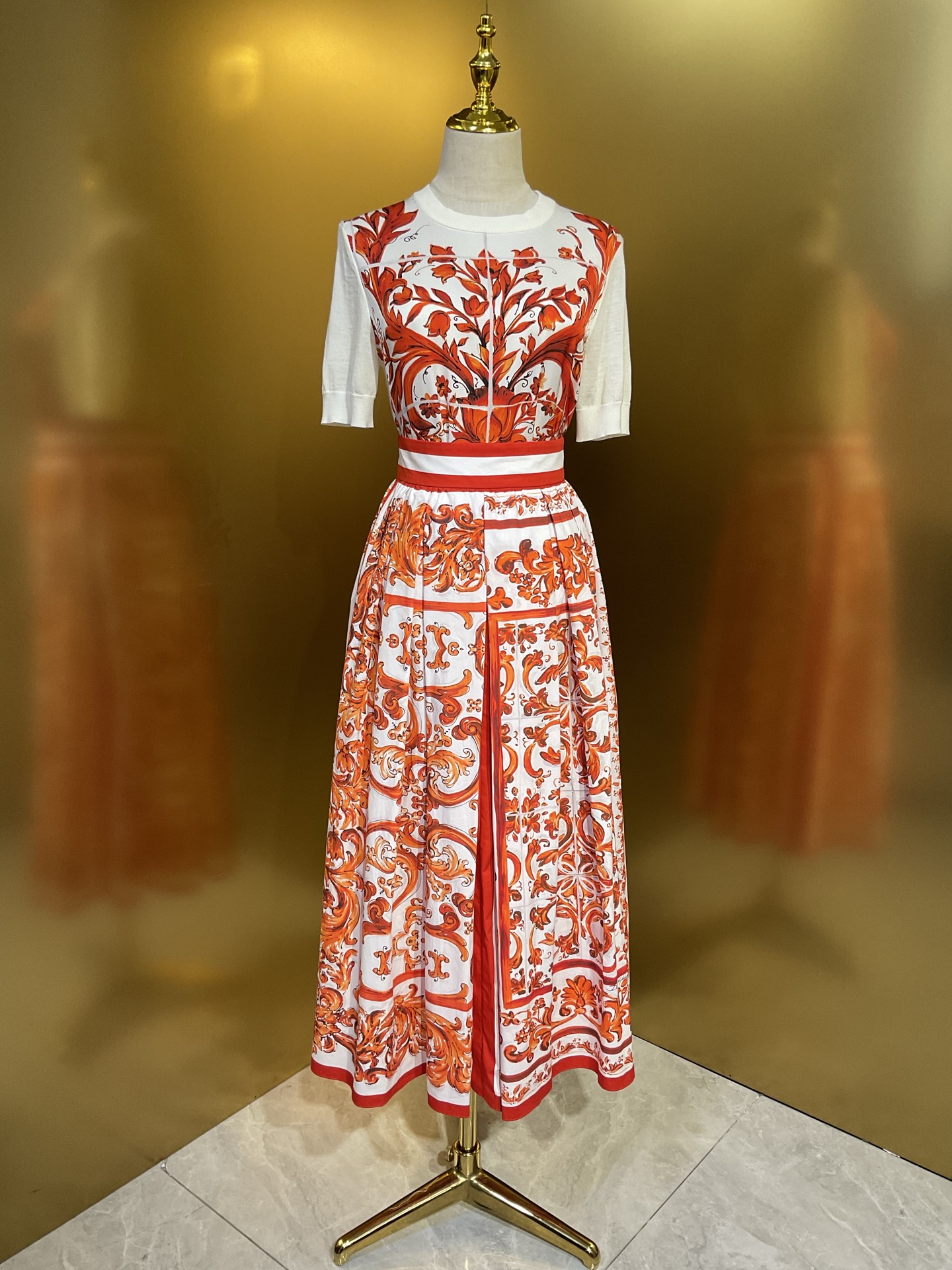 NO:899274,DG new original orange pottery glazed poplin cotton fashion long skirt smlxlxxl, Dolce & Gabbana-clothing, Dolce&Gabbana, skirts,19860909DG新款 原版橙陶釉府绸棉时尚长半裙 smlxlxxl,杜嘉班纳-服装,Dolce&Gabbana,skirts,,Women's clothing